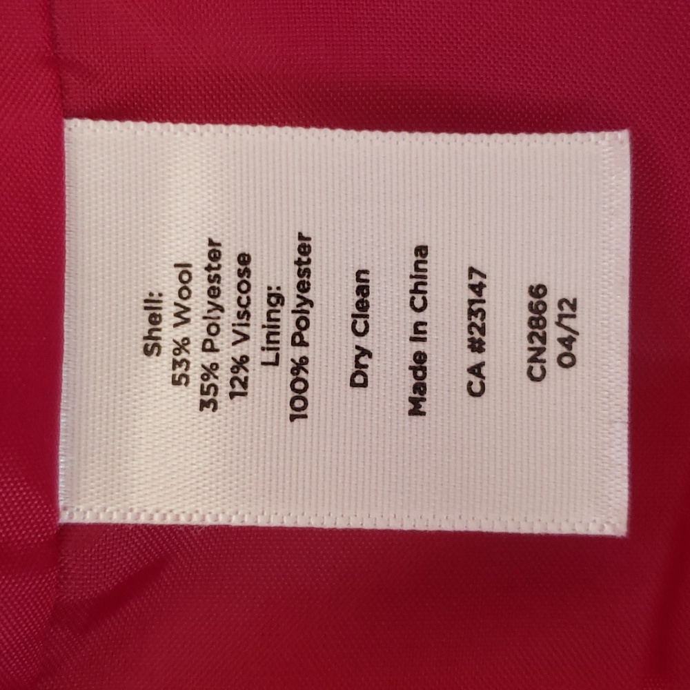 Talbots Fuchsia Berry Pink Wool Pencil Skirt | Size 6 - Picture 13 of 13